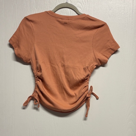 Guess Women's Peach Ruched Crop Top - Picture 3 of 7